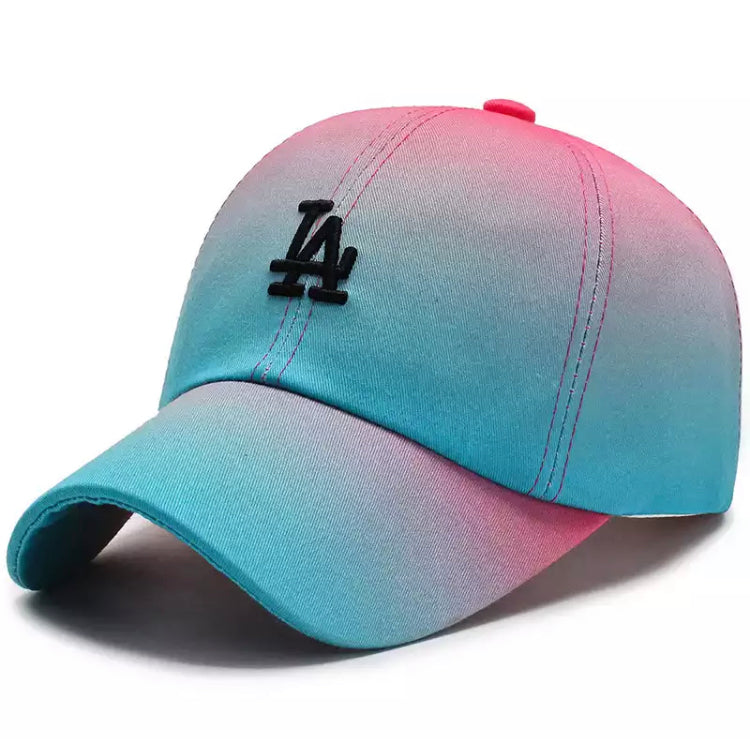 light pink la hat